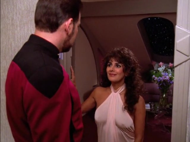 Marina Sirtis sexy - Star Trek: The Next Generation s06e03 (1992)