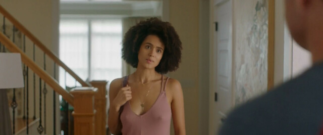 Nathalie Emmanuel nude, Britt Lower sexy - Holly Slept Over (2020)