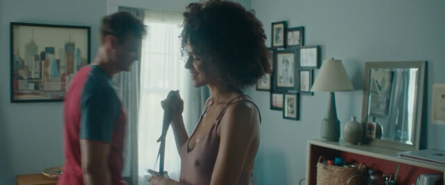 Nathalie Emmanuel nude, Britt Lower sexy - Holly Slept Over (2020)