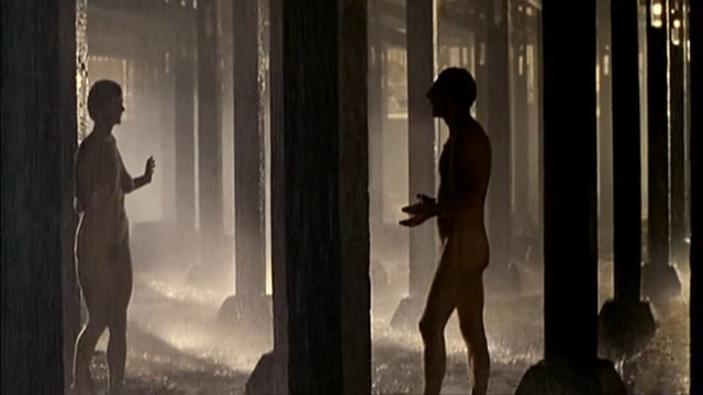 Rachel Griffiths nude – Among Giants (1998)